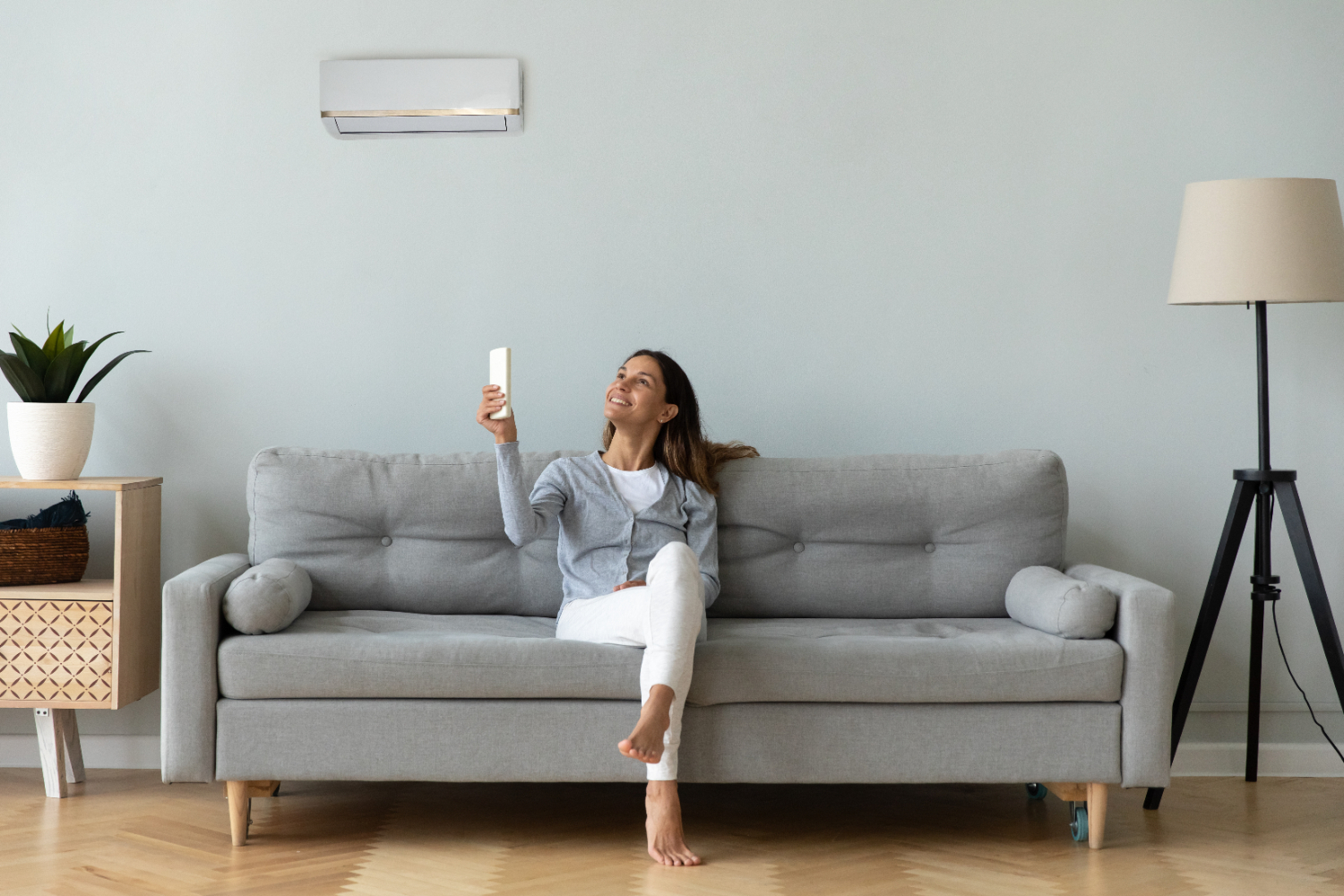comfortable home with ac system